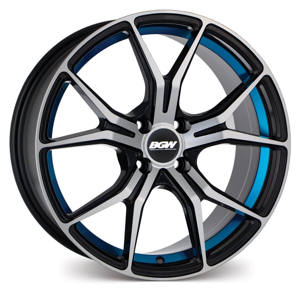 COMPTON – Gloss Black w/Machined Face & Blue Undercut