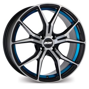 COMPTON – Gloss Black w/Machined Face & Blue Undercut