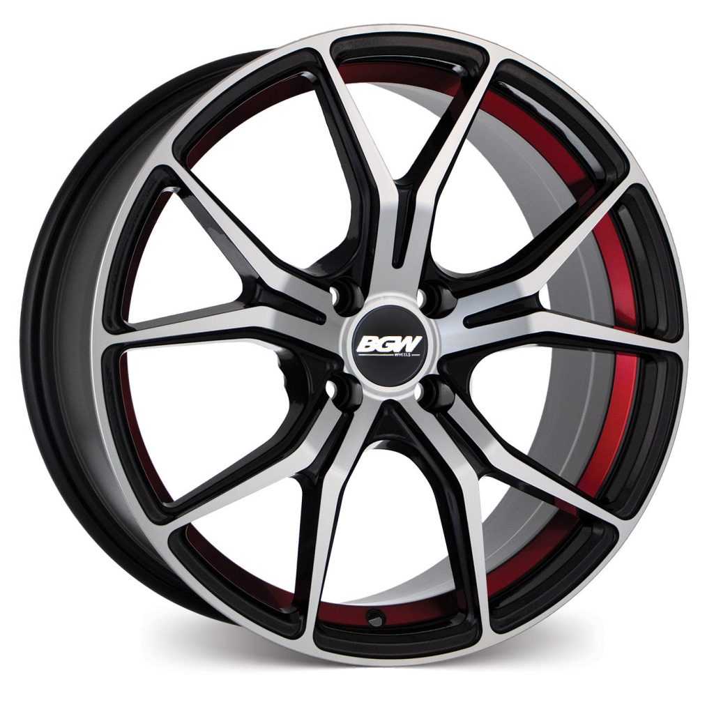 COMPTON – Gloss Black w/Machined Face & Red Undercut