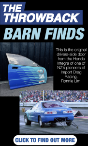 This is the original drivers-side door from the Honda Integra of one of NZ's pioneers of Import Drag Racing, Ronnie Lim!